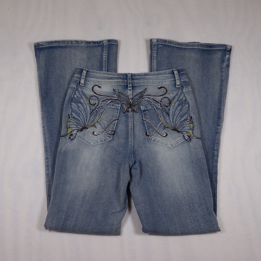 Urban Weekend Low Rise Flare Jeans Size 3 Y2K Boho Fairy Grunge Alt Whimsy Retro